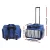 Alfresco 6-Person Picnic Trolley Bag, Insulated, Polyester & Cotton, Blue, Includes Cutlery & Plates, Easy Transport