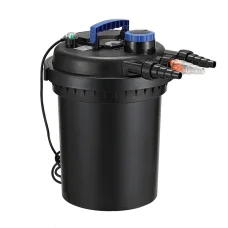 Giantz Aquarium Canister Filter 10000L/H UV Steriliser, Multi-Stage Filtration, 25L Capacity, Bio-Balls, Black