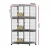 i.Pet Large Bird Cage with Perch & Wheels, Powder-Coated Iron, 60x90.5x172cm, Easy Clean Trays, Fits Budgies & More