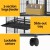 i.Pet Large Bird Cage with Perch & Wheels, Powder-Coated Iron, 60x90.5x172cm, Easy Clean Trays, Fits Budgies & More