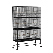 i.Pet 175cm Large Aviary Bird Cage - Expandable, Galvanised Iron, 12 Perches, 6 Cages, Easy Assembly, for Small Birds