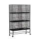 i.Pet 175cm Large Aviary Bird Cage - Expandable, Galvanised Iron, 12 Perches, 6 Cages, Easy Assembly, for Small Birds