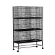 i.Pet 175cm Large Aviary Bird Cage - Expandable, Galvanised Iron, 12 Perches, 6 Cages, Easy Assembly, for Small Birds