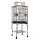 i.Pet 145cm Large Bird Cage Aviary with Open Top, Wrought Iron, Stainless Steel Feeders, Easy Clean Tray & Wheels