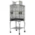 i.Pet 145cm Large Bird Cage Aviary with Open Top, Wrought Iron, Stainless Steel Feeders, Easy Clean Tray & Wheels