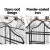 i.Pet 168cm Large Bird Cage - Heavy-Duty Wrought Iron Aviary with Open Roof, Perches, Seed Skirts & Wheels