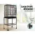 i.Pet 144cm Large Bird Cage Aviary, Black Wrought Iron, Mobile with Lockable Casters, Easy-Clean Tray, Ideal for Birds