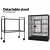 i.Pet 144cm Large Bird Cage Aviary, Black Wrought Iron, Mobile with Lockable Casters, Easy-Clean Tray, Ideal for Birds