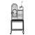 i.Pet 153cm Large Bird Cage Aviary with Ladder, Toy Hanger & Castor Wheels - Wrought Iron, Easy Clean & Access