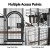 i.Pet 153cm Large Bird Cage Aviary with Ladder, Toy Hanger & Castor Wheels - Wrought Iron, Easy Clean & Access