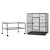 i.Pet Large 160cm Bird Cage, Wrought Iron, Powder-Coated, with Wheels, Perches, and Tray for Parrots and Budgies