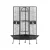 i.Pet Large Corner Bird Cage - Wrought Iron, Easy Clean, Mobile Stand, Budgie/Parrot Aviary, Black, 76x76x161cm
