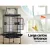i.Pet 173cm Large Bird Cage Aviary - Wrought Iron, Non-Toxic Finish, Easy Clean Trays, Secure Locks, Mobile Wheels