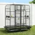 i.Pet Extra Large Bird Cage Aviary 185cm - Durable Wrought Iron, Lockable Wheels, Removable Divider, Slide-out Trays