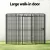 i.Pet Large Walk-in Bird Cage Aviary for Parrots, 203cm Wrought Iron, Secure Locks, Feeder Doors, Black