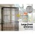 i.Pet 88cm Large Wrought Iron Bird Cage - Black Aviary with Perches, Feeders, Removable Tray, for Small to Medium Birds