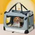 i.Pet 2XL Soft Pet Carrier Crate - 600D Oxford, Foldable, 90x61cm, Light Grey, Breathable Mesh for Dogs & Cats