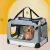 i.Pet Portable Pet Carrier Soft Crate for Dogs & Cats, 70x52cm, Durable 600D Oxford, Foldable Design, Light Grey