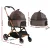 i.Pet Foldable Pet Stroller & Carrier - Aluminium Frame, 360° Wheels, UV Protection, Spacious Design, 25kg Capacity