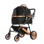 i.Pet 3-in-1 Pet Stroller - Large Foldable Pram for Dogs & Cats, 600D Oxford, Steel Frame, 360° Wheels, Rose Gold