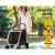 i.Pet Large Pet Stroller - Foldable Dog Pram, 360° Wheels, Steel Frame, Oxford Fabric, 50kg Capacity, Black/White