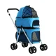 i.Pet 3-in-1 Large Pet Stroller & Carrier, Steel Frame, 600D Fabric, 4 Wheels, 25kg Capacity, Blue, Easy Fold Design
