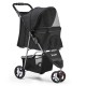 i.Pet Large Foldable Pet Stroller: 3-Wheel Travel Pram for Dogs & Cats, 600D Oxford Fabric, EVA Wheels, 15kg Capacity
