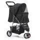 i.Pet Large Foldable Pet Stroller: 3-Wheel Travel Pram for Dogs & Cats, 600D Oxford Fabric, EVA Wheels, 15kg Capacity