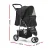 i.Pet Large Foldable Pet Stroller: 3-Wheel Travel Pram for Dogs & Cats, 600D Oxford Fabric, EVA Wheels, 15kg Capacity