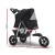 i.Pet Large Pet Stroller, Foldable 3-Wheel Pram for Dogs & Cats, Durable Steel Frame, 600D Fabric, 12" EVA Wheels, Black