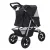 i.Pet Large Pet Stroller, Foldable 3-Wheel Pram for Dogs & Cats, Durable Steel Frame, 600D Fabric, 12" EVA Wheels, Black