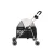 i.Pet Pet Stroller Pram: Foldable, Steel Frame, 360° Wheels, Water-Resistant Oxford Fabric, 15kg Capacity, Black/White