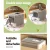 i.Pet Large Foldable Enclosed Cat Litter Box with Ventilation, Removable Tray & Scoop - Grey 48.5x38.5cm, PP Material