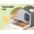 i.Pet Grey Enclosed Cat Litter Box with Scoop & Mat - Spacious, Odour-Control Design, Durable Plastic, Easy Clean