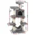 i.Pet 145cm Cat Tree Tower in Light Grey - Durable Sisal Scratching Posts, Plush Velvet, Multi-Level Condo & Play Areas
