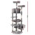i.Pet 184cm Cat Tree Tower Condo - Light Grey Plush Velvet, Sisal Posts, Multi-Level with Perches & Hanging Ball