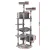 i.Pet 184cm Cat Tree Tower Condo - Light Grey Plush Velvet, Sisal Posts, Multi-Level with Perches & Hanging Ball