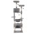 i.Pet 184cm Cat Tree Tower Condo - Light Grey Plush Velvet, Sisal Posts, Multi-Level with Perches & Hanging Ball