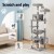 i.Pet 184cm Cat Tree Tower Condo - Light Grey Plush Velvet, Sisal Posts, Multi-Level with Perches & Hanging Ball