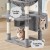 i.Pet 184cm Cat Tree Tower Condo - Light Grey Plush Velvet, Sisal Posts, Multi-Level with Perches & Hanging Ball