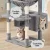 i.Pet 184cm Cat Tree Tower Condo - Light Grey Plush Velvet, Sisal Posts, Multi-Level with Perches & Hanging Ball