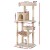 i.Pet 143cm Cat Tree Tower in Beige - Plush Velvet, Sisal Posts, Multi-Level Condo with Toys for Scratching & Lounging
