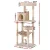 i.Pet 143cm Cat Tree Tower in Beige - Plush Velvet, Sisal Posts, Multi-Level Condo with Toys for Scratching & Lounging
