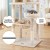 i.Pet 143cm Cat Tree Tower in Beige - Plush Velvet, Sisal Posts, Multi-Level Condo with Toys for Scratching & Lounging