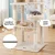 i.Pet 143cm Cat Tree Tower in Beige - Plush Velvet, Sisal Posts, Multi-Level Condo with Toys for Scratching & Lounging