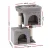 i.Pet 67cm Light Grey Cat Tree Tower with Scratching Post, Plush Velvet Cover & Natural Sisal for Ultimate Feline Fun
