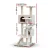 i.Pet 134cm Cat Tree Tower - Multi-Level Condo with Sisal Posts, Plush Velvet, Scratching Bed & Ladder - Beige