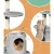 i.Pet Cara 123cm Cat Tree Tower - Plush Velvet, Sisal Posts, Wood Condo, Hammocks, Stable Base, Light Grey