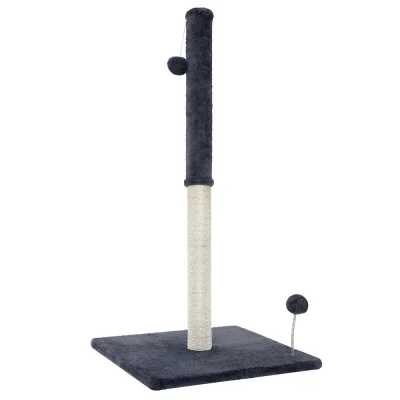 i.Pet Xena 105cm Cat Tree & Scratcher Tower - Plush Velvet, Natural Sisal, Wooden Frame, Activity Balls, Grey Condo