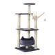 i.Pet Myra 110cm Cat Tree Tower - Fir Wood, Plush Velvet, Natural Sisal Posts, Multi-Level Condo with Toys i.Pet Myra 110cm Cat Tree Tower - Fir Wood, Plush Velvet, Natural Sisal Posts, Multi-Level Condo with Toys